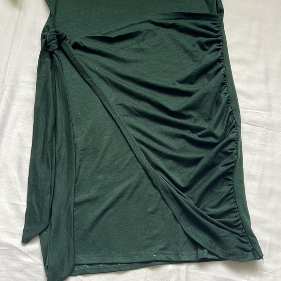 ⭐️sleeveless Crew Neck Tie Waist Ruched Bodycon Mini Dress⭐️ - Picture 6 of 9